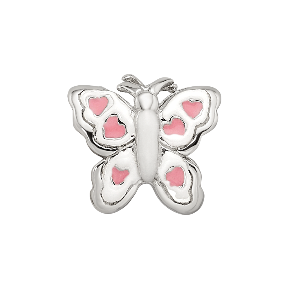 Sterling Silver Reflections Enameled Butterfly Bead