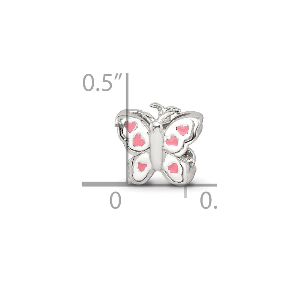 Sterling Silver Reflections Enameled Butterfly Bead