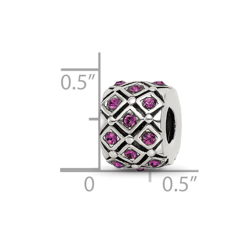 Sterling Silver Reflections February Preciosa Crystal Bead