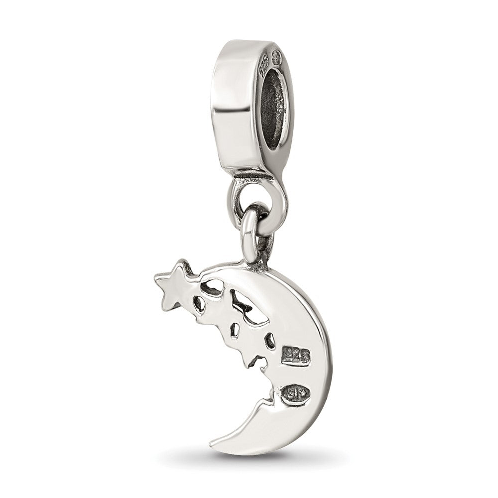 Sterling Silver Reflections Marcasite Moon & Stars Dangle Bead