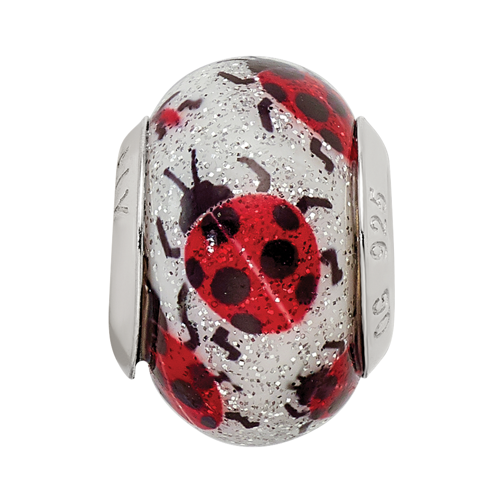 Sterling Silver Reflections Bugs Italian Murano Bead