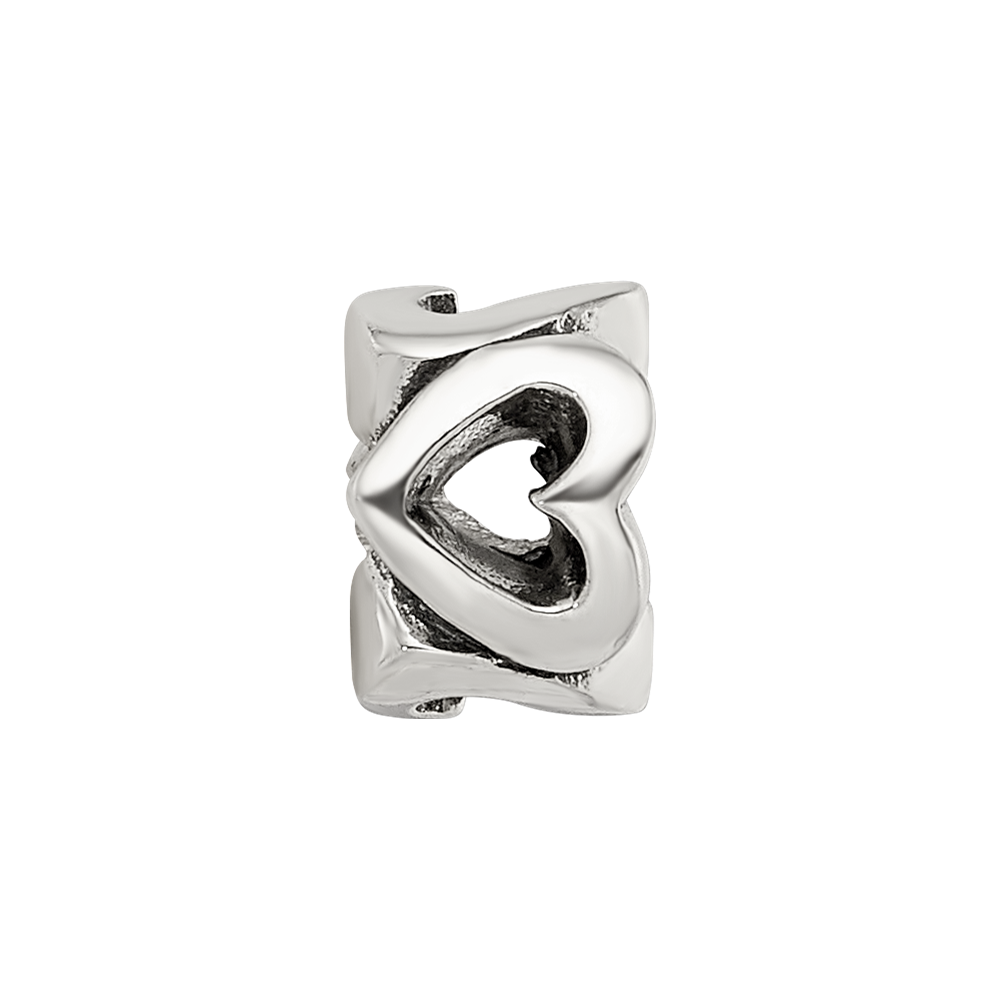 Sterling Silver Reflections Hearts Bead