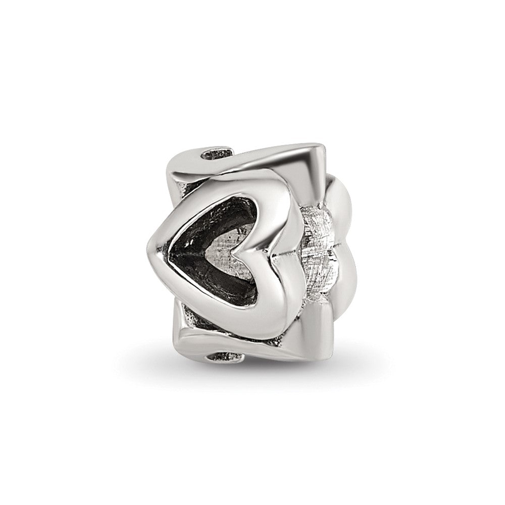 Sterling Silver Reflections Hearts Bead