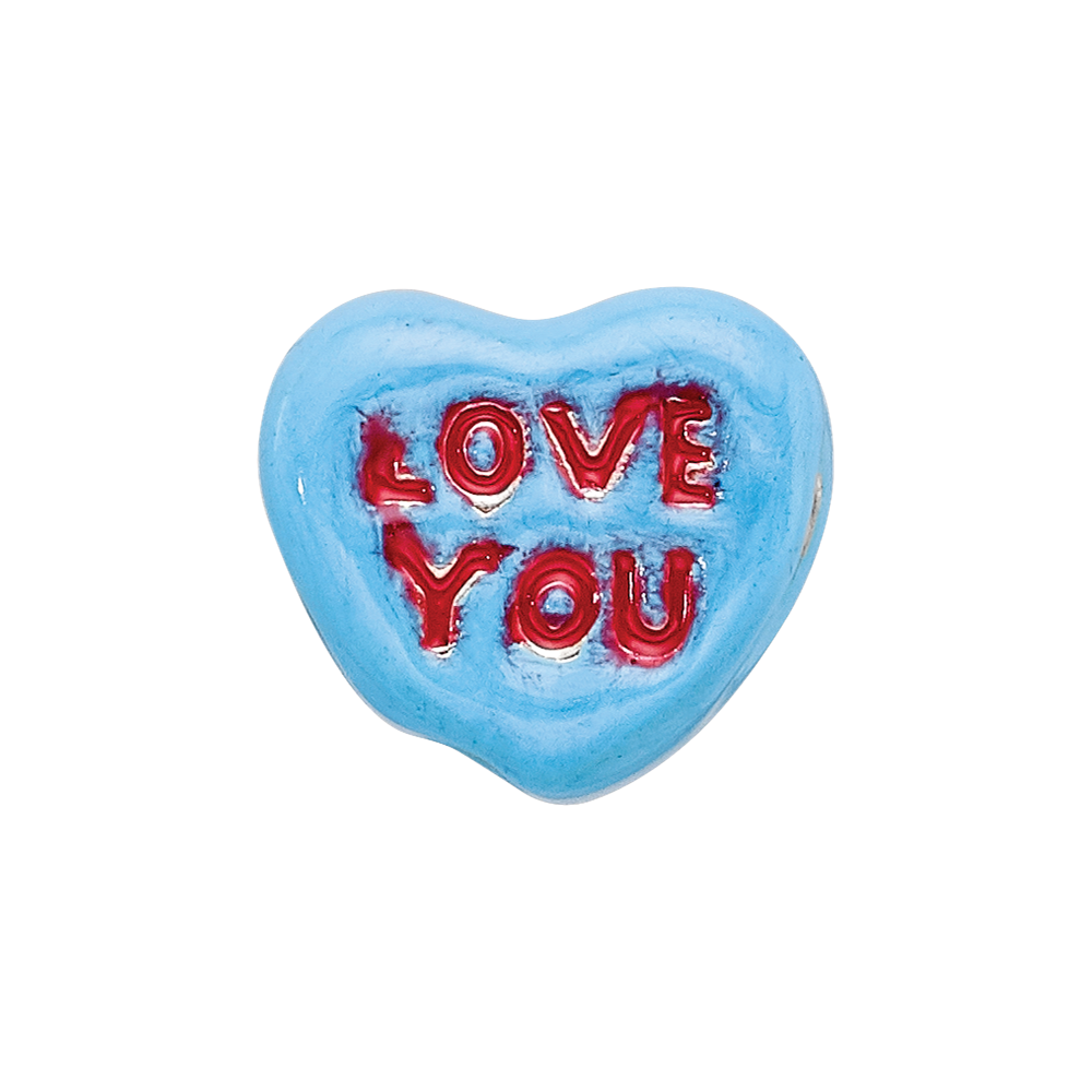 Sterling Silver Reflections Love You Enameled Heart Bead