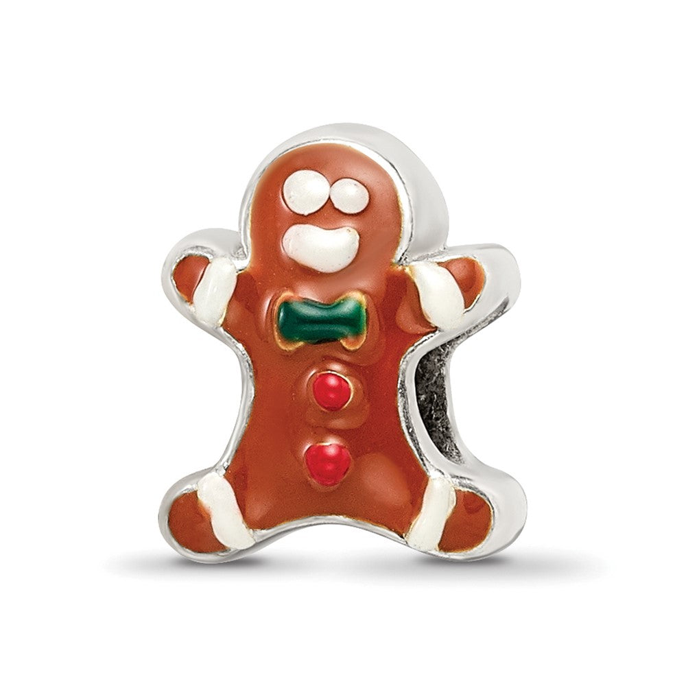 Sterling Silver Reflections Enameled Gingerbread Bead