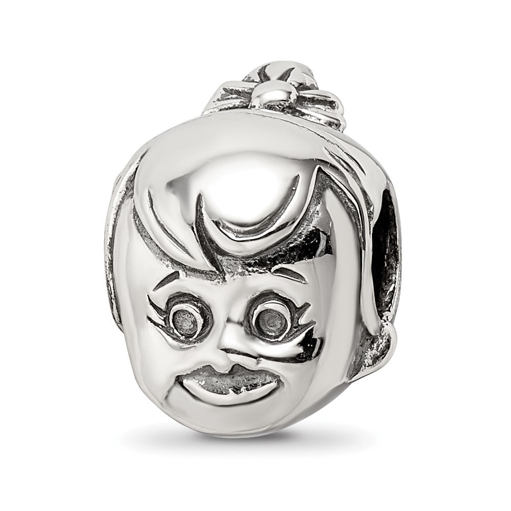 Sterling Silver Reflections Little Girl's Head Bead
