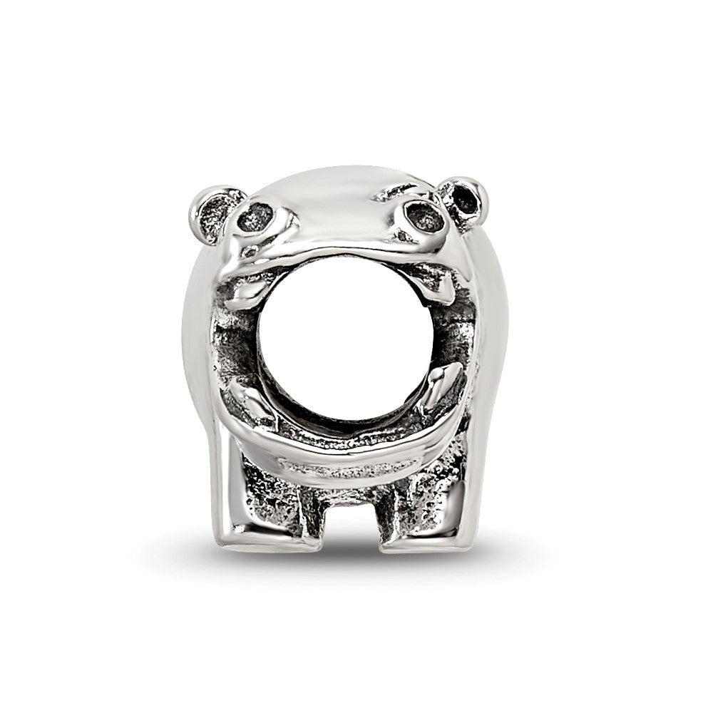 Sterling Silver Reflections Hippo Bead