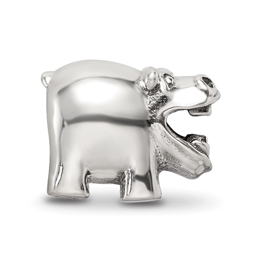 Sterling Silver Reflections Hippo Bead