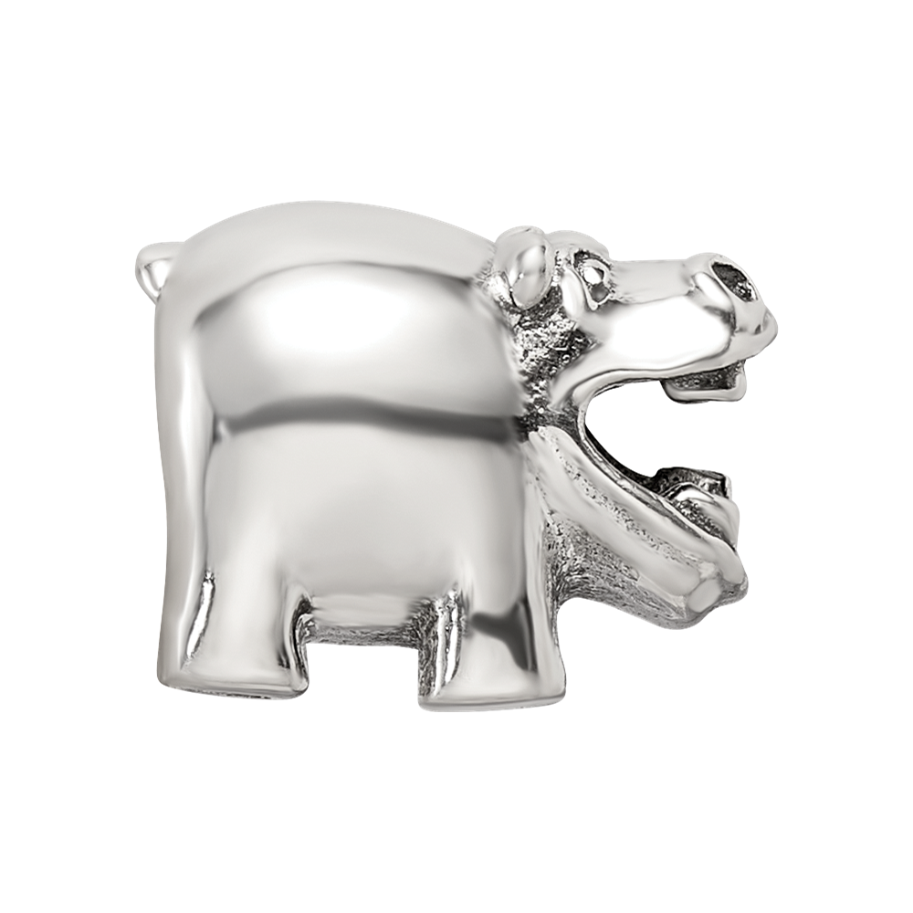 Sterling Silver Reflections Hippo Bead