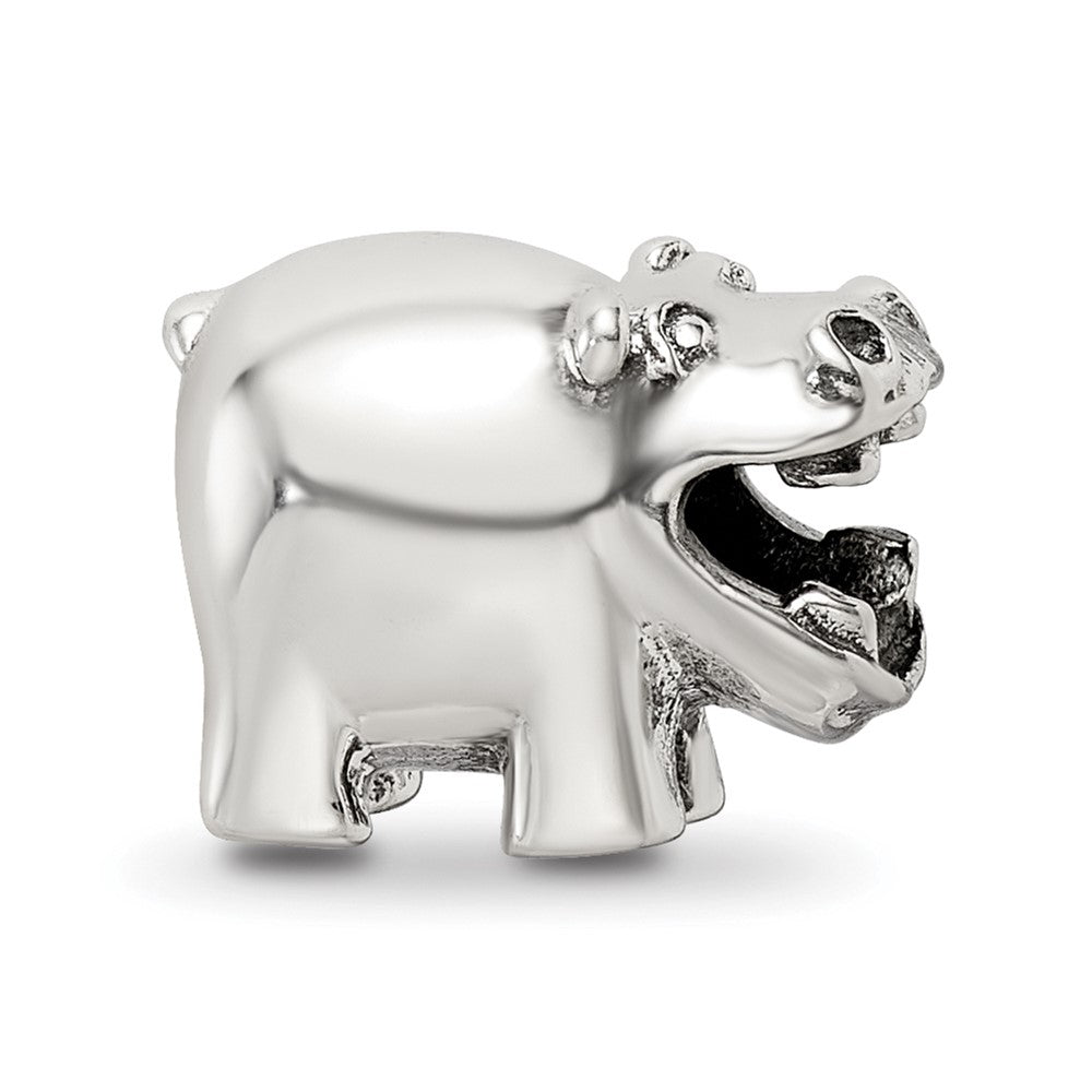 Sterling Silver Reflections Hippo Bead