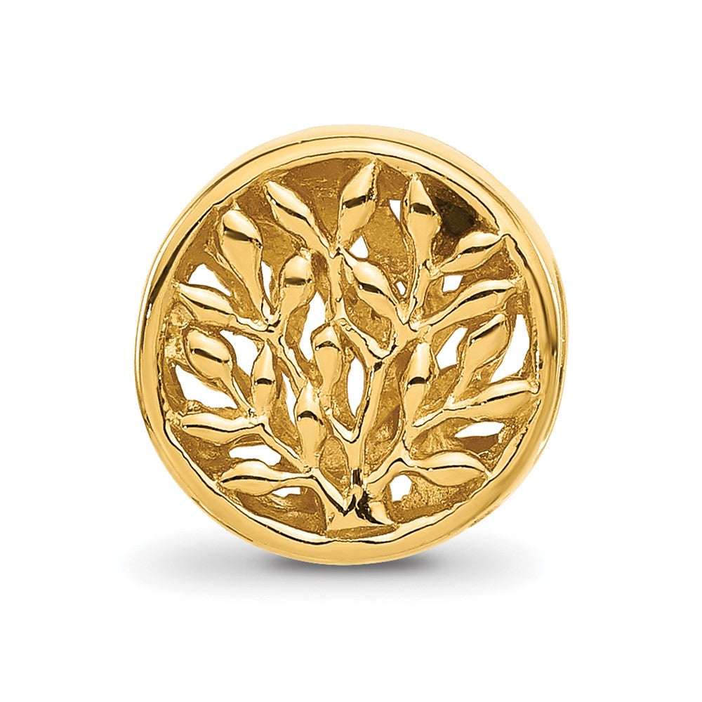 Sterling Silver Reflections Gold-plated Tree of Life Circle Bead