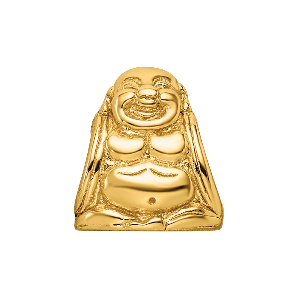 Sterling Silver Gold-plated Reflections Buddha Bead