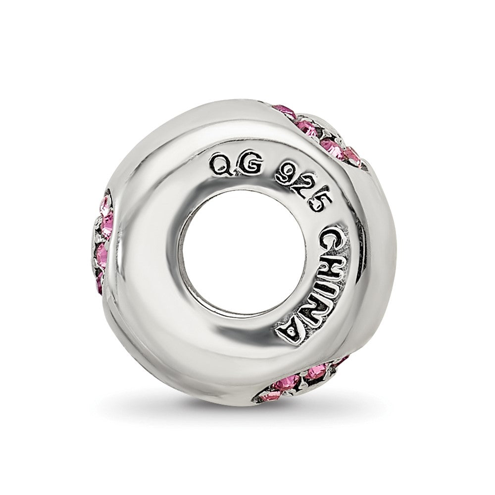 Sterling Silver Reflections Crystal Heart Magnetic Bead