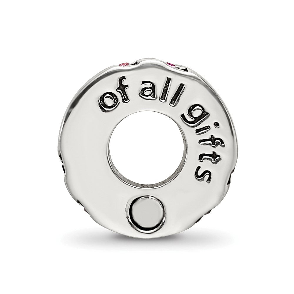 Sterling Silver Reflections Crystal Heart Magnetic Bead