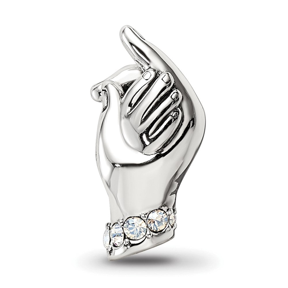 Sterling Silver Reflections Crystals Mother & Hand Bead