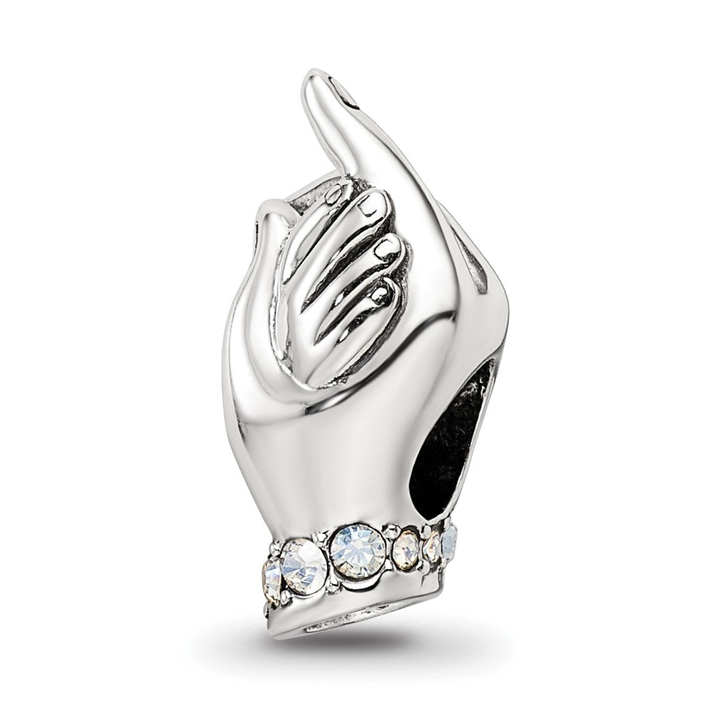 Sterling Silver Reflections Crystals Mother & Hand Bead