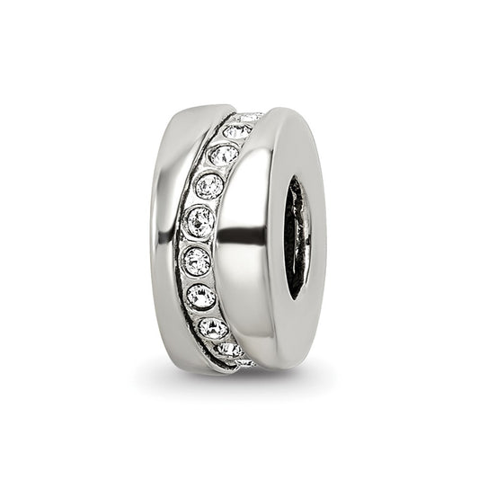Sterling Silver Reflections Crystal Meandering Bead