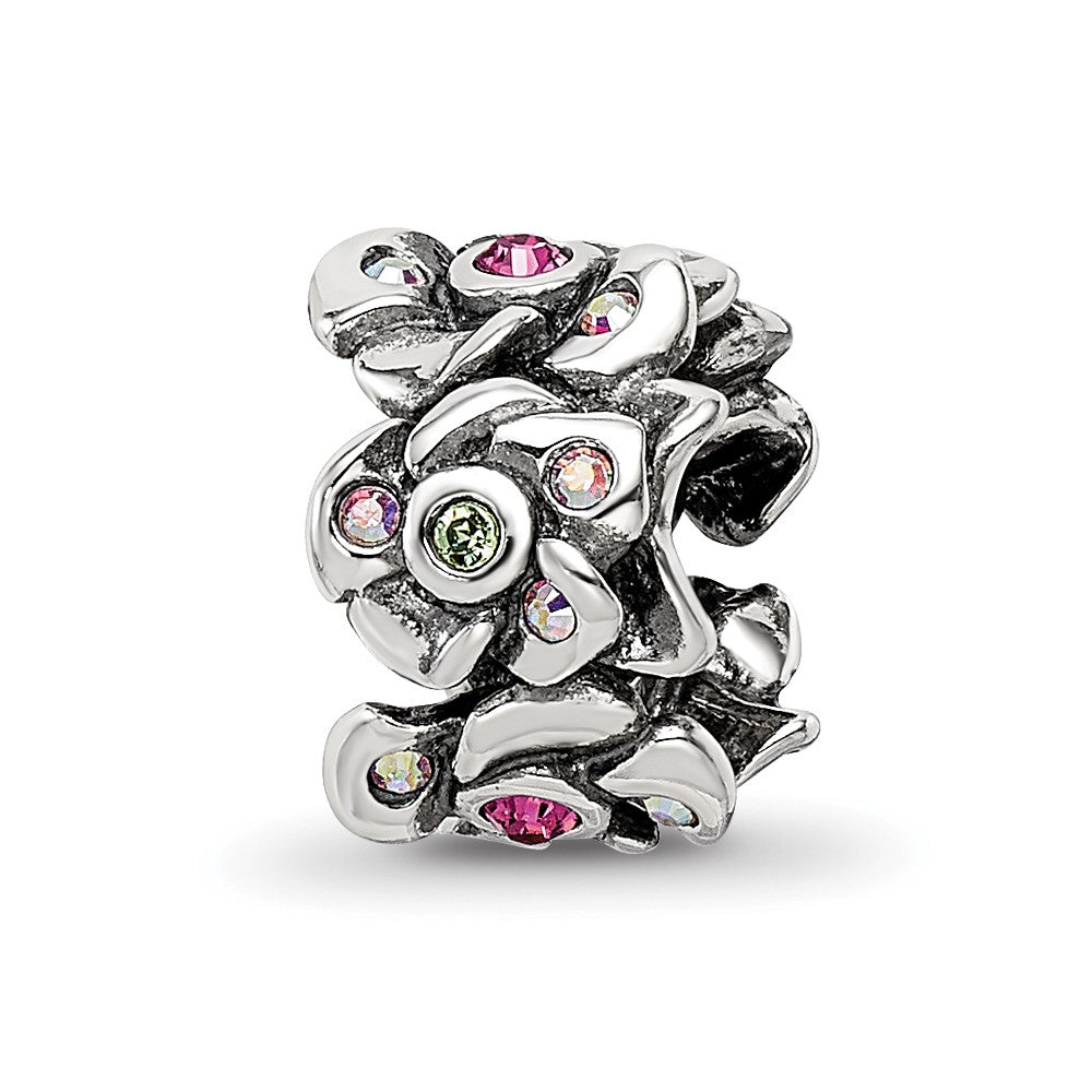 Sterling Silver Reflections Crystals Cherry Blossoms Bead
