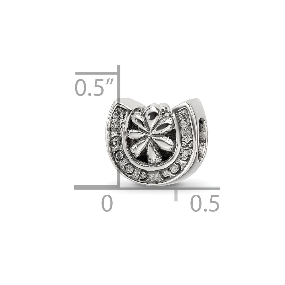 Sterling Silver Reflections Horseshoe Good Luck Bead
