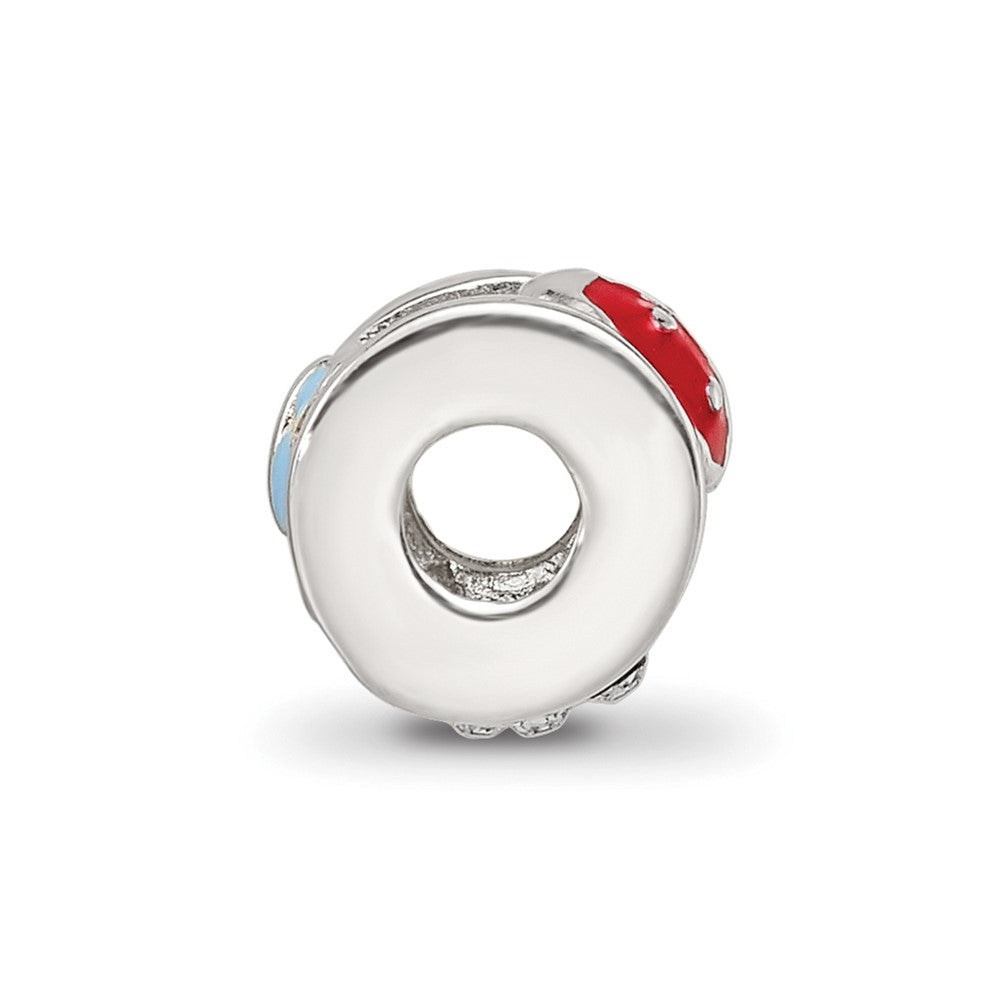 Sterling Silver Reflections Enamel Preciosa Crystal Ladybug Bead