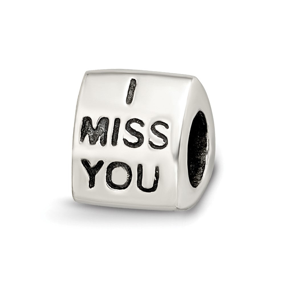 Sterling Silver Reflections Red Enameled Love You Bead