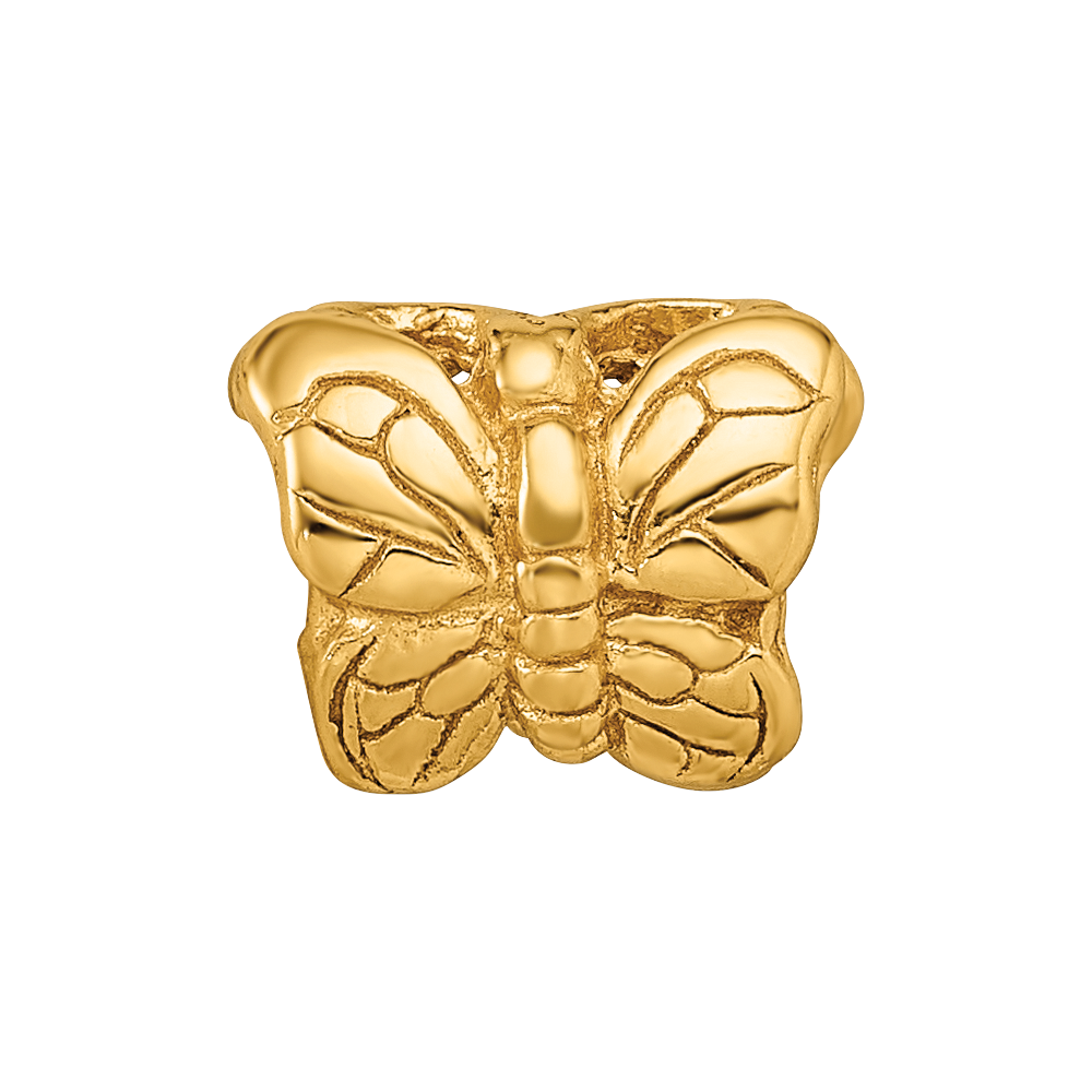 Sterling Silver Gold-plated Reflections Butterfly Bead