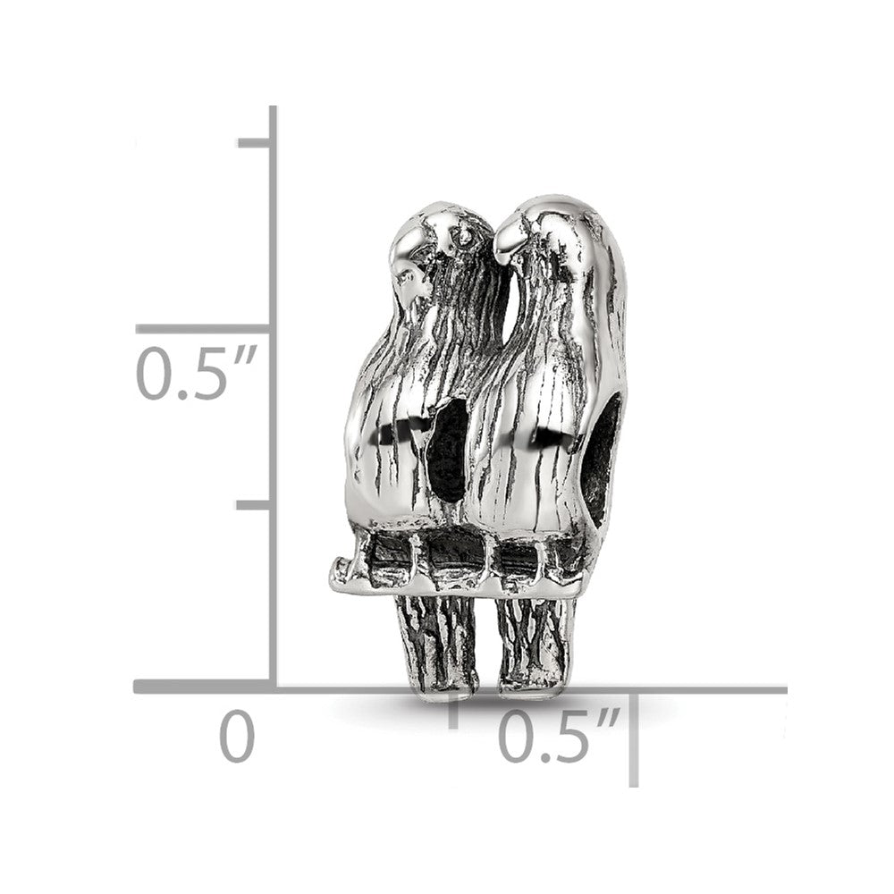 Sterling Silver Reflections Love Birds Bead