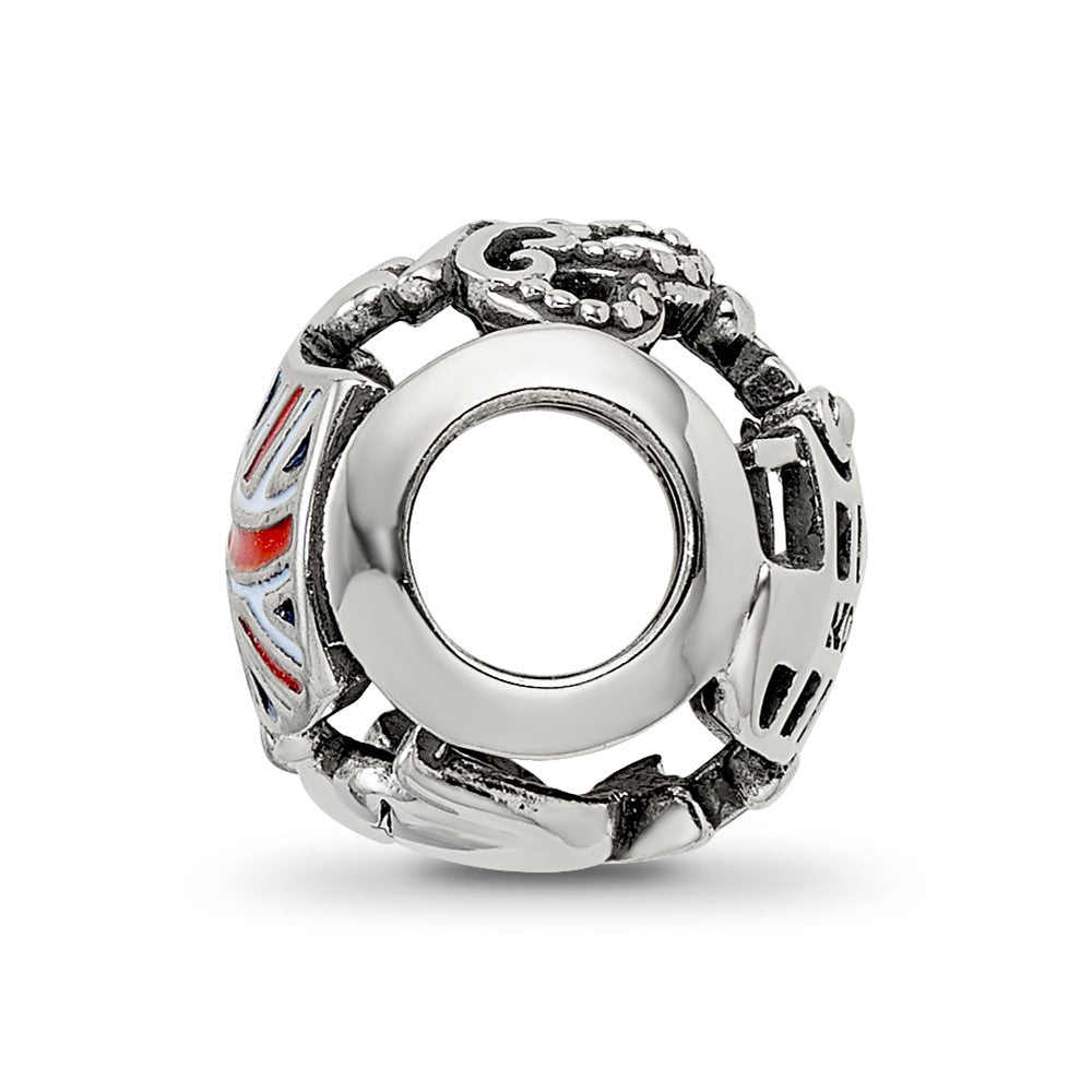 Sterling Silver Reflections Enameled England Theme Bead