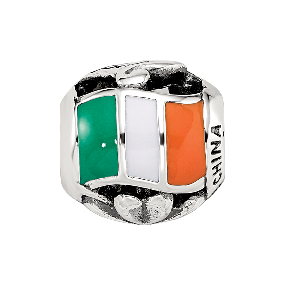 Sterling Silver Reflections Enameled Ireland Theme Bead