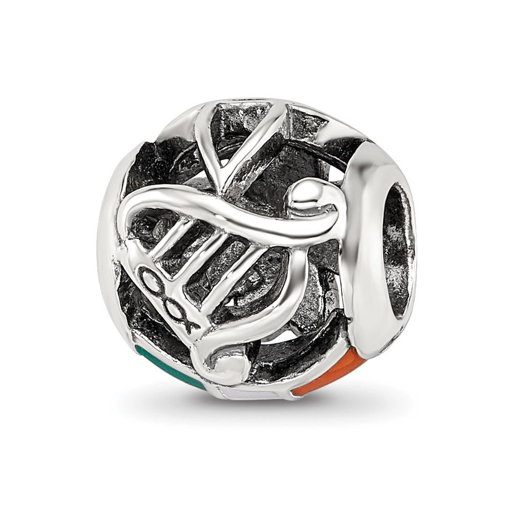 Sterling Silver Reflections Enameled Ireland Theme Bead