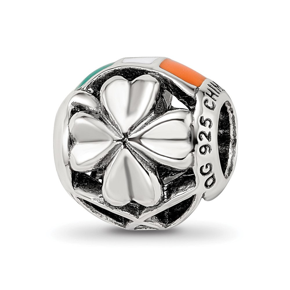 Sterling Silver Reflections Enameled Ireland Theme Bead