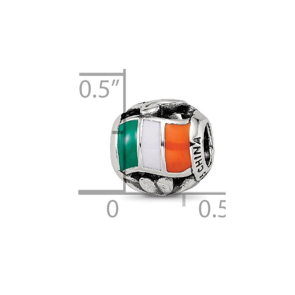 Sterling Silver Reflections Enameled Ireland Theme Bead