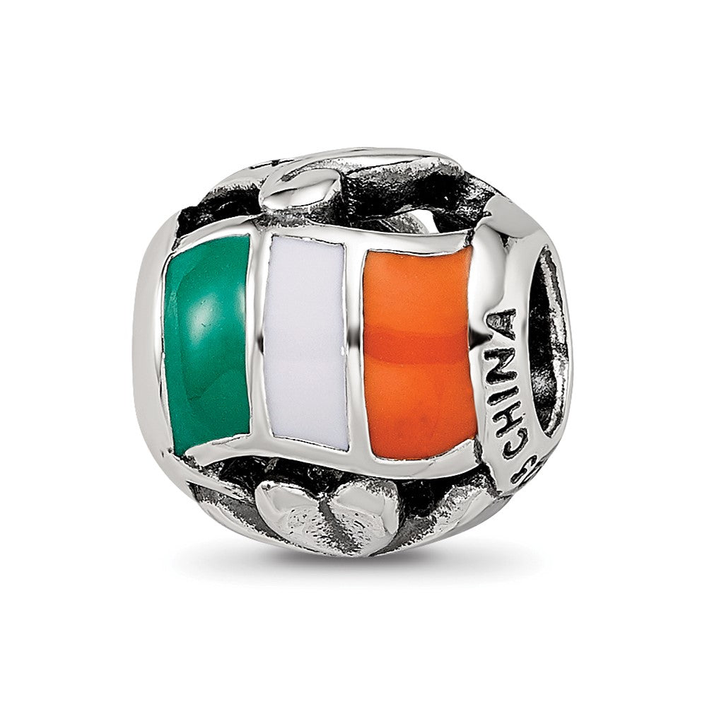 Sterling Silver Reflections Enameled Ireland Theme Bead