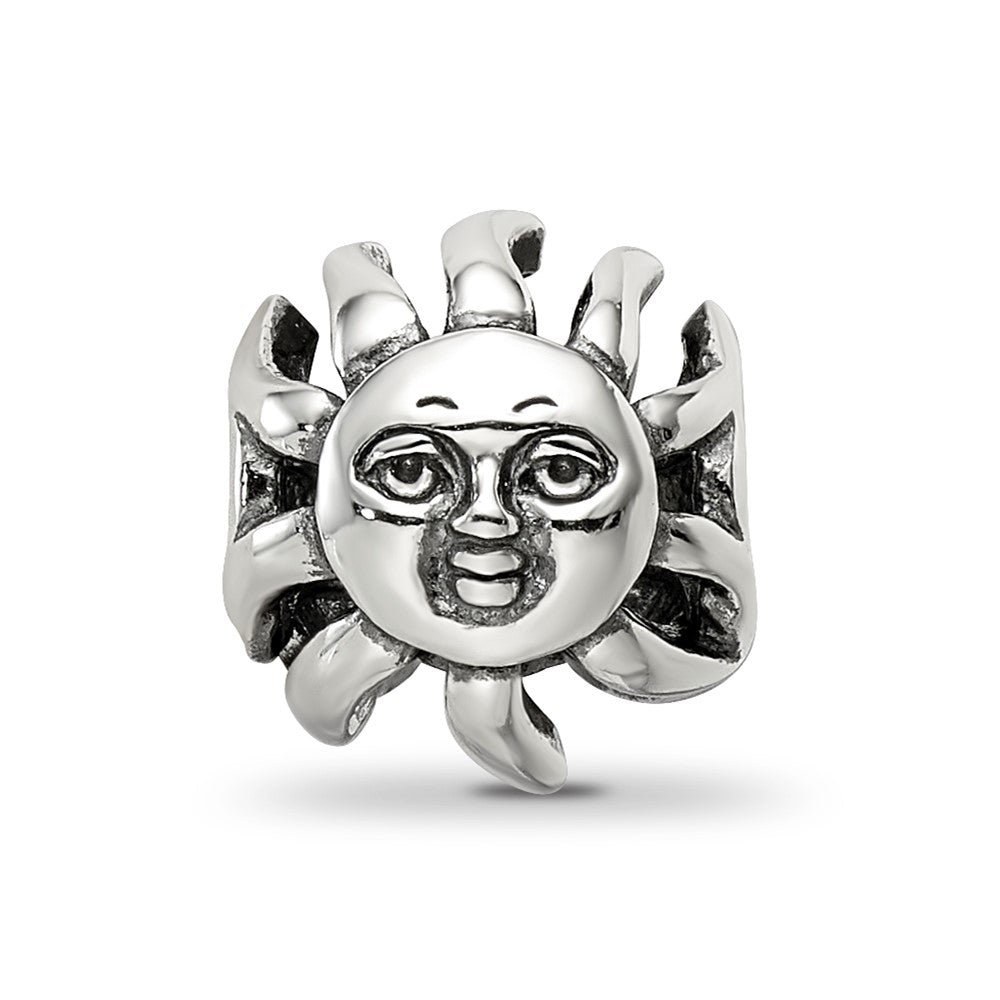 Sterling Silver Reflections Sun with A Face Bead