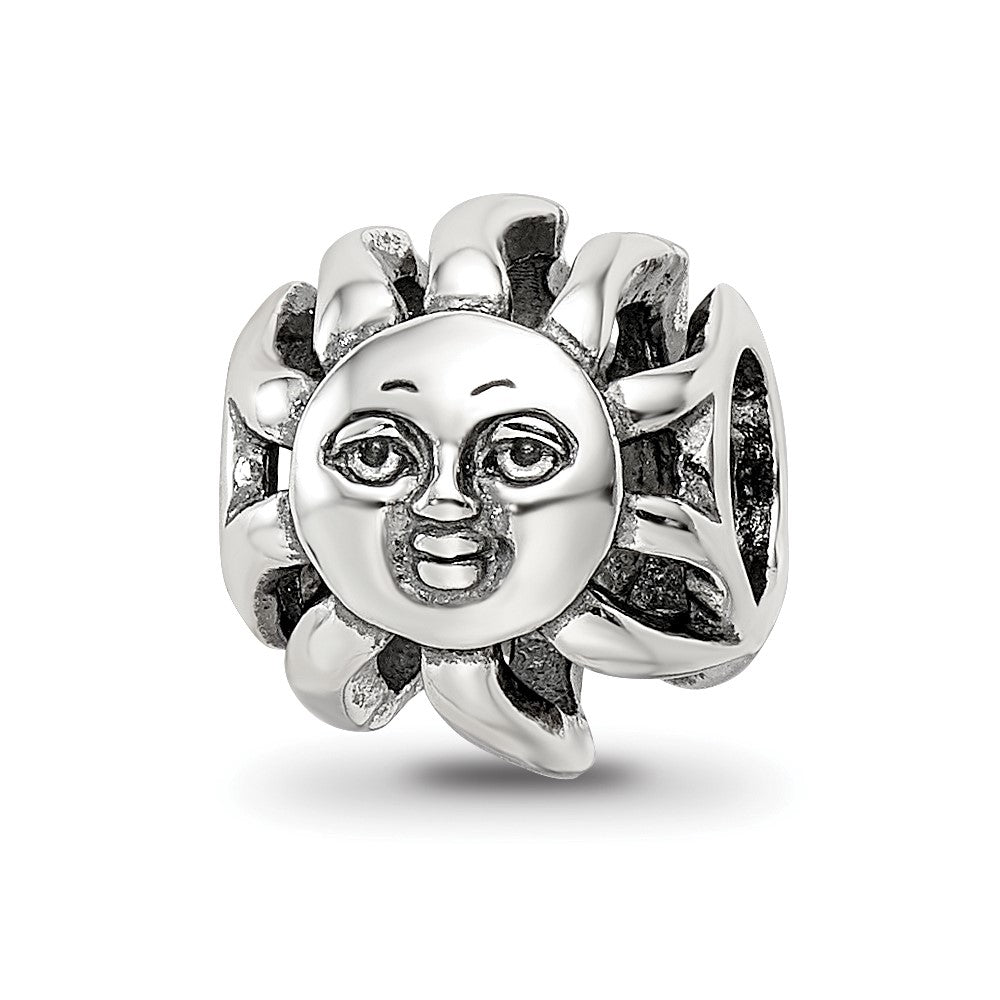 Sterling Silver Reflections Sun with A Face Bead