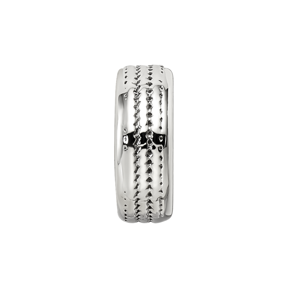 Sterling Silver Reflections Antiqued Textured Gripper Bead