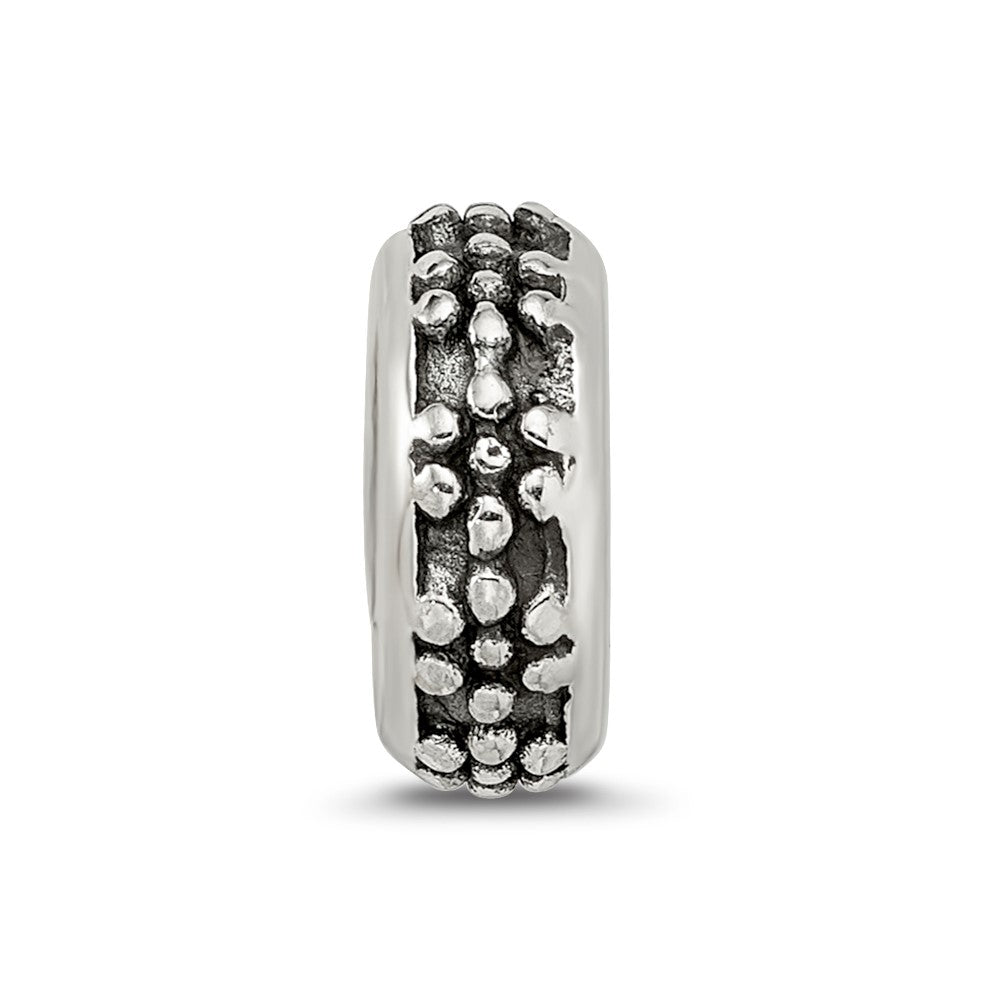 Sterling Silver Reflections Antiqued Floral Gripper Bead