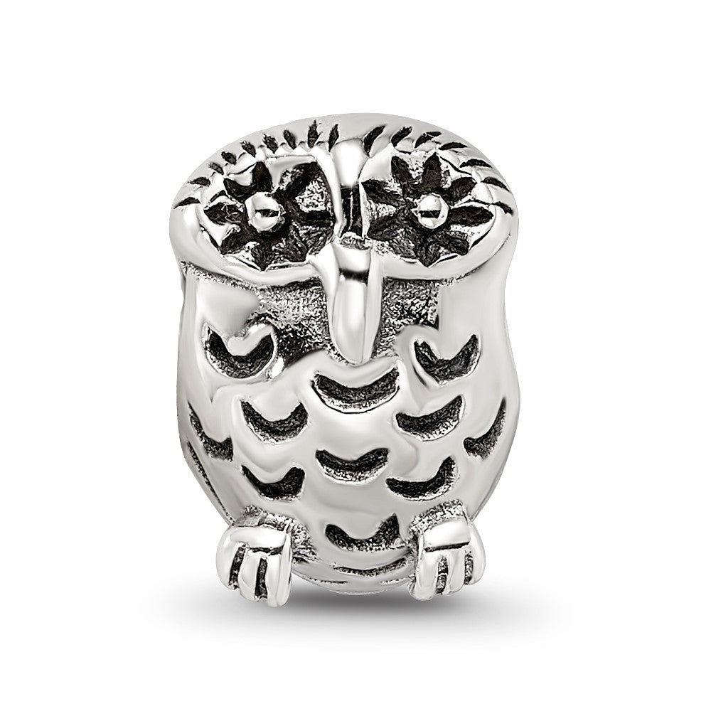 Sterling Silver Reflections Owl Bead