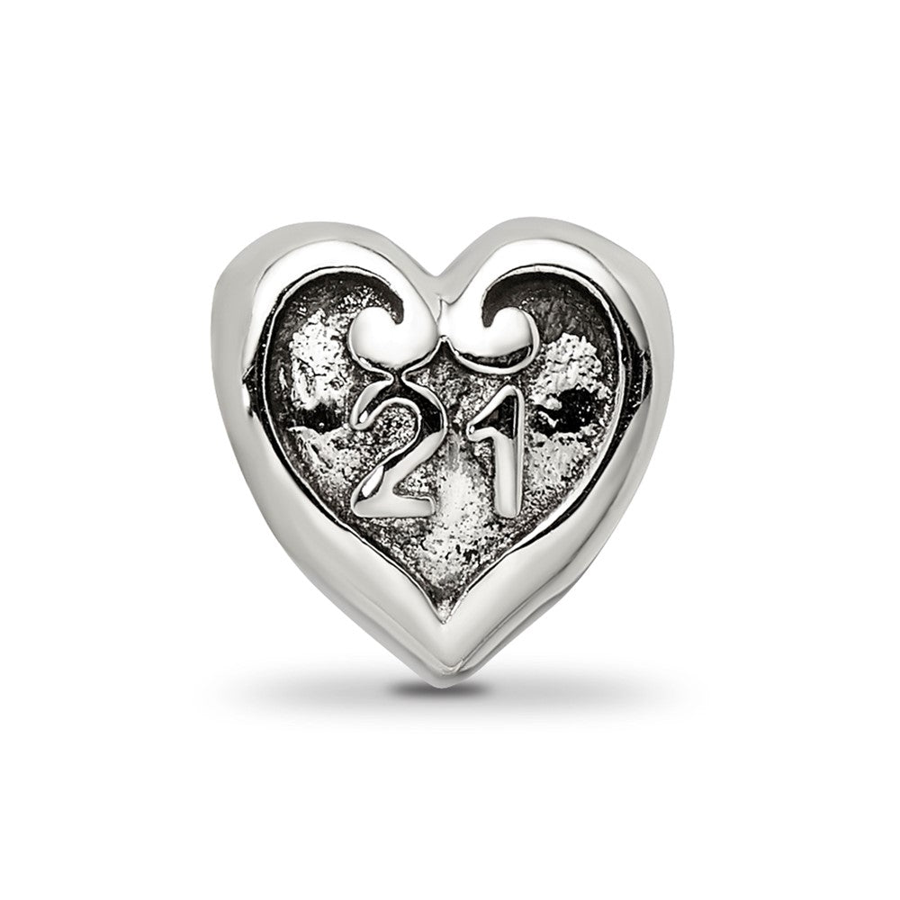 Sterling Silver Reflections 21 Heart Bead