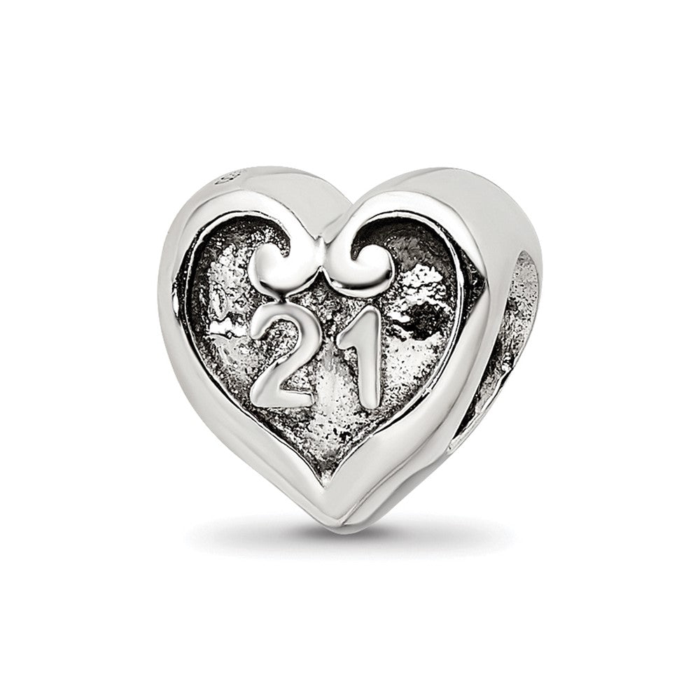 Sterling Silver Reflections 21 Heart Bead
