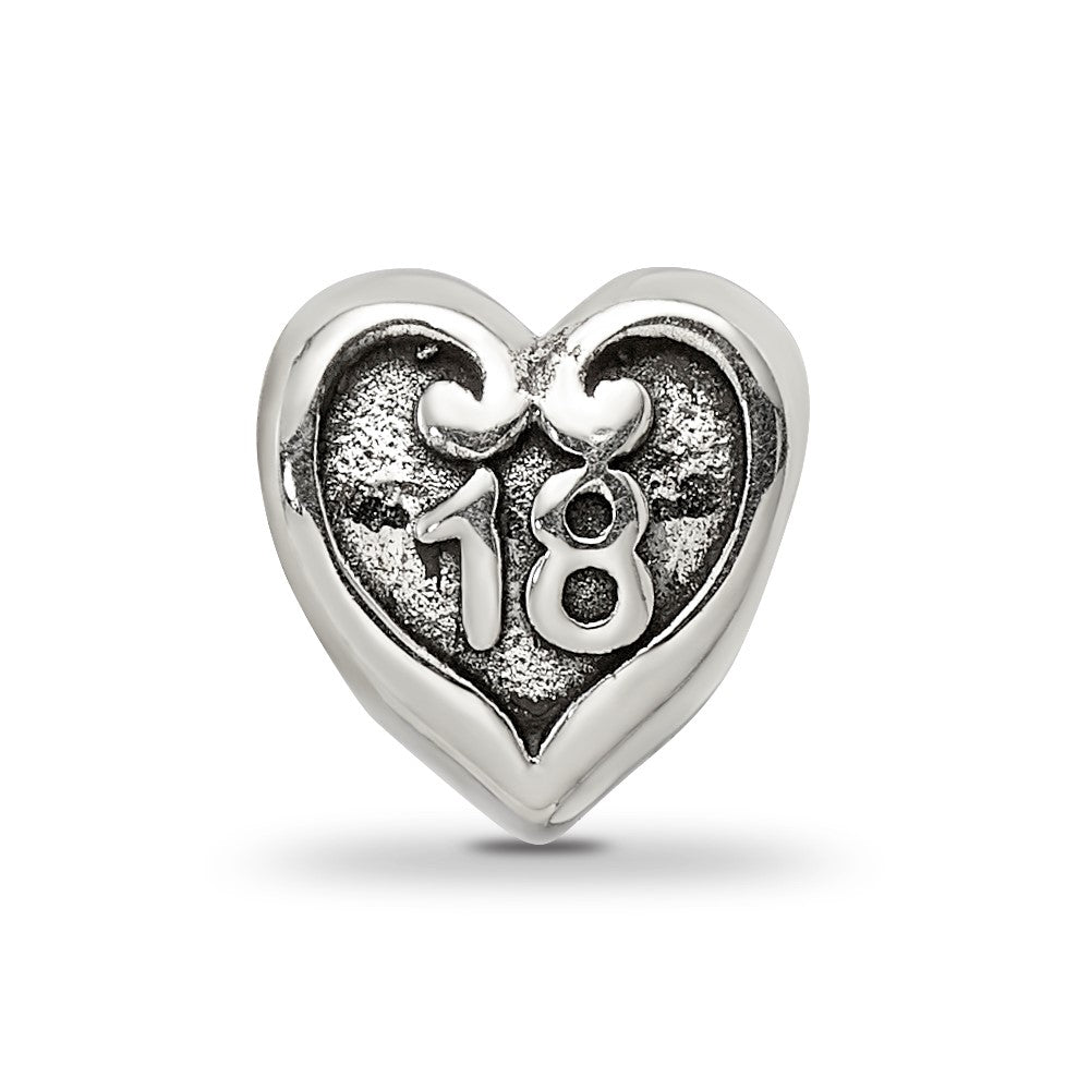 Sterling Silver Reflections 18 Heart Bead