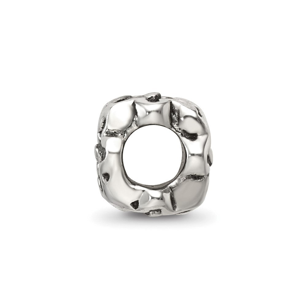 Sterling Silver Reflections Antiqued Flower Bead