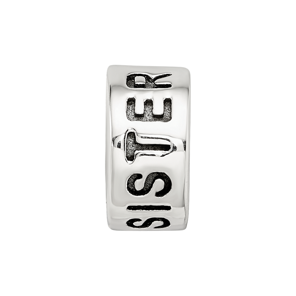 Sterling Silver Reflections Antiqued Sister Bead