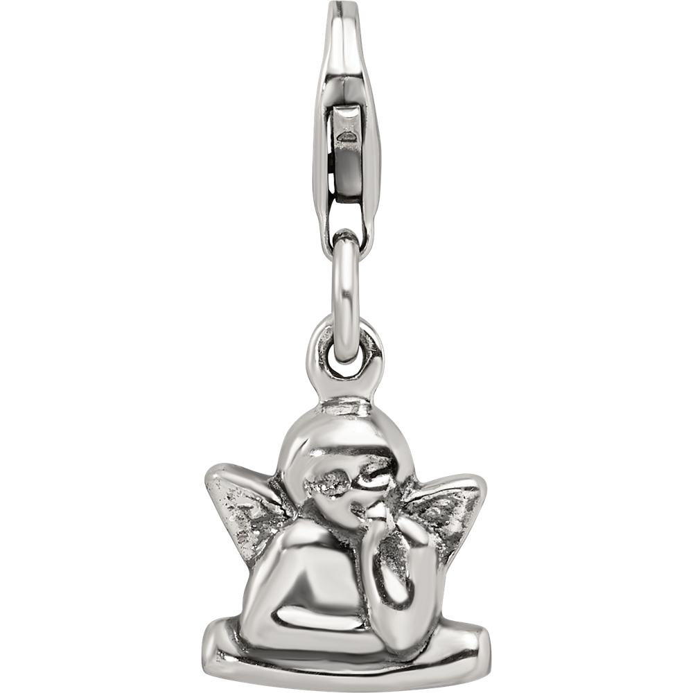 Sterling Silver Reflections Antiqued Ornate Charm