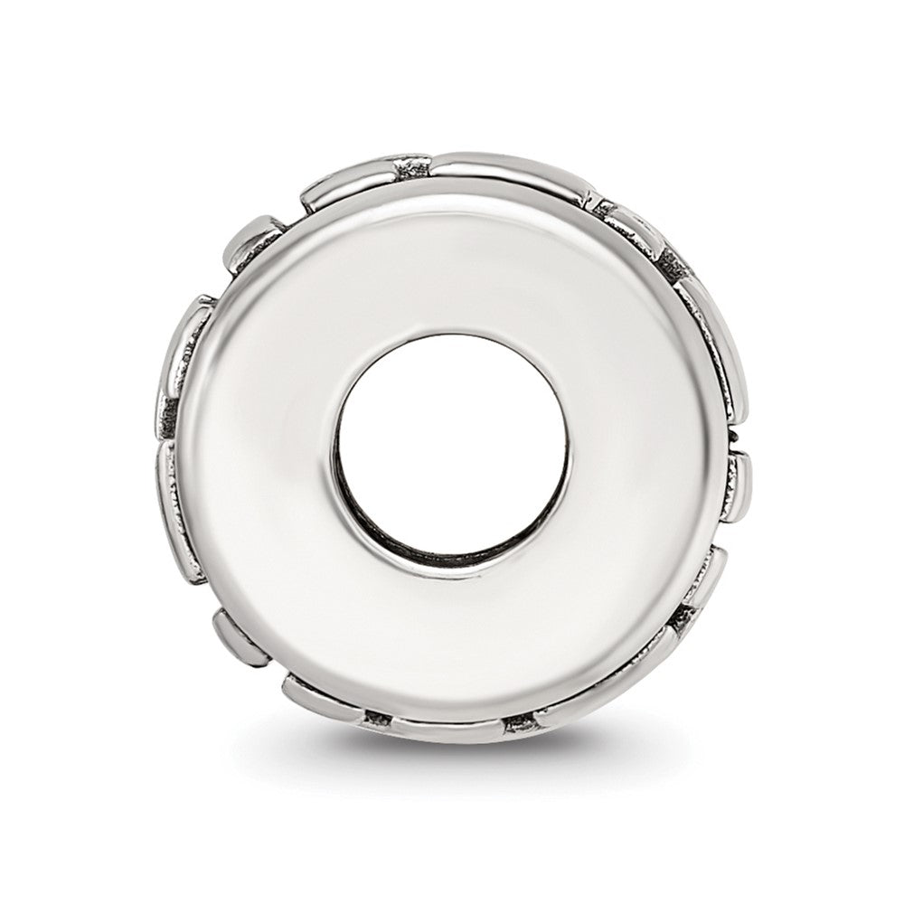 Sterling Silver Reflections Antiqued Brick Pattern Bead