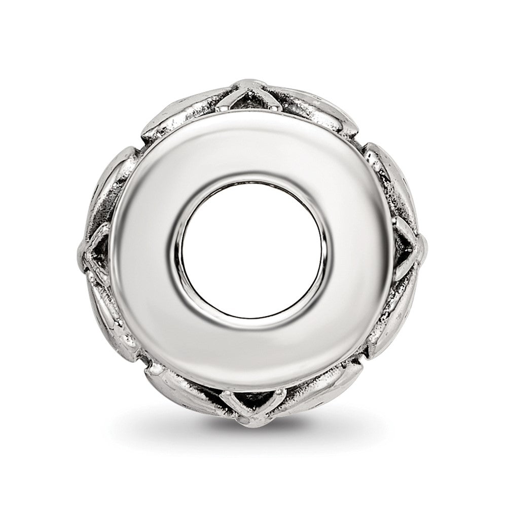 Sterling Silver Reflections Antiqued Butterfly Pattern Bead