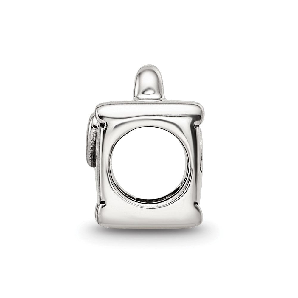 Sterling Silver Reflections Antiqued Enamel I Heart To Travel Suitcase Bead