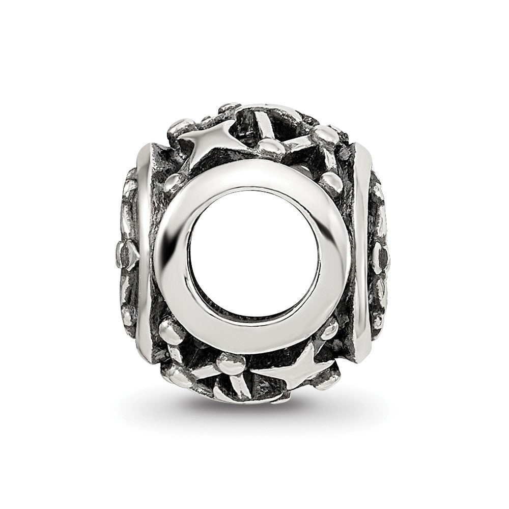 Sterling Silver Reflections Antiqued Zodiac Sagittarius Bead