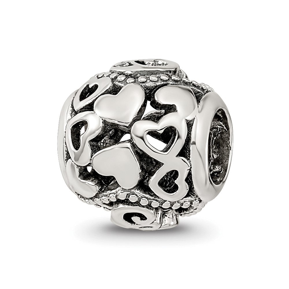 Sterling Silver Reflections CZ Letter E Bead