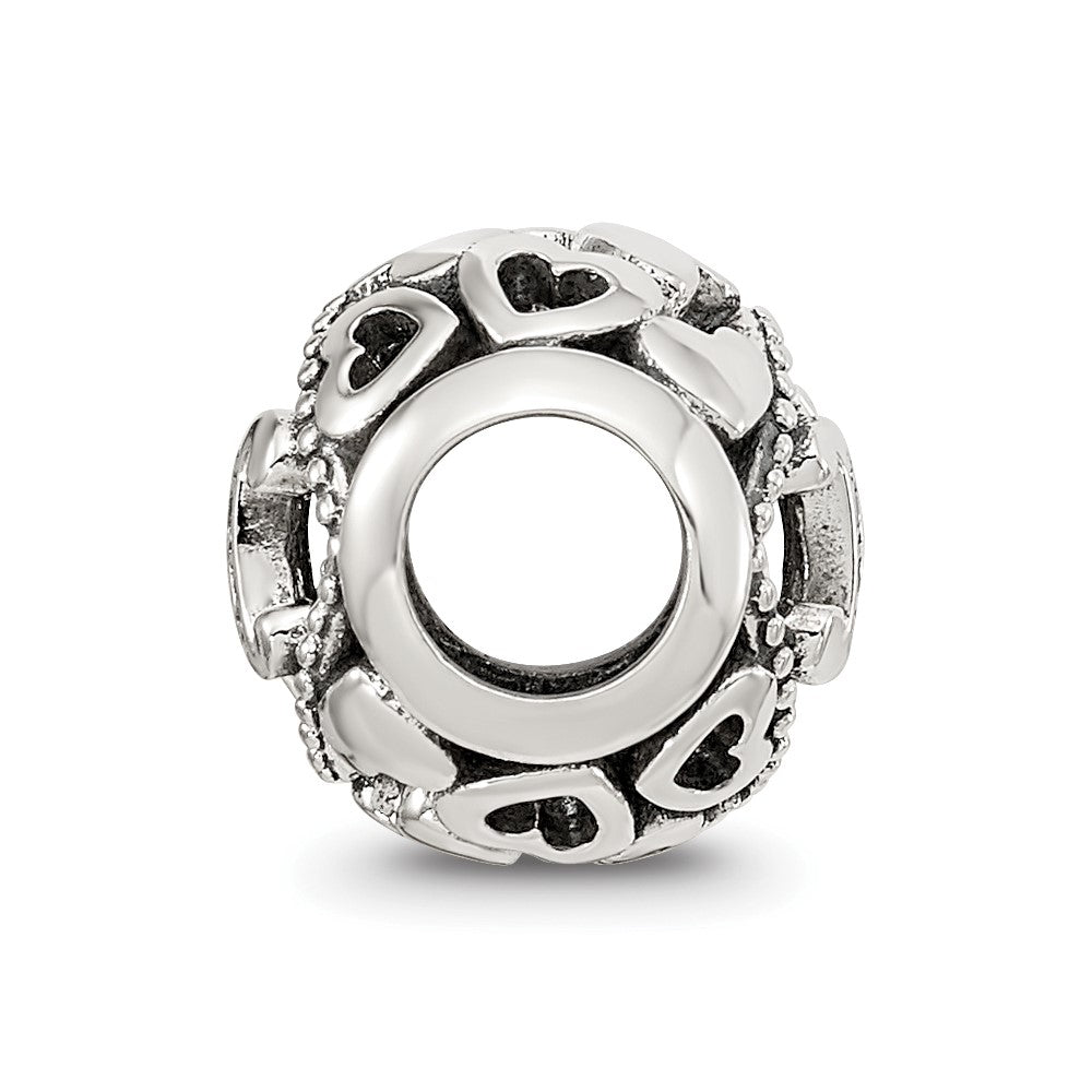 Sterling Silver Reflections CZ Letter H Bead